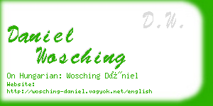 daniel wosching business card